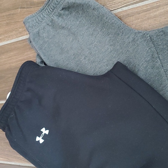 Under Armour Grey & Black Sweat Joggers Set S XS - Picture 3 of 10